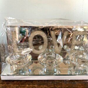 Allure Mirrored LOVE Tealight Holder